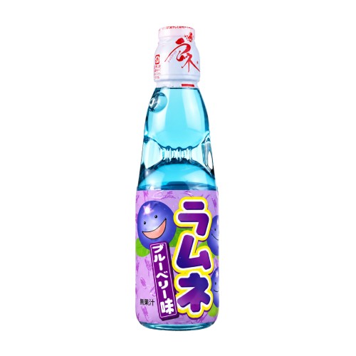 Hata Ramune Blueberry Soda 200ml Japoński napój gazowany o smaku jagodowym
