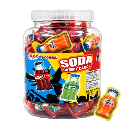 Deer Dada Soda Soft Gummy Candy 10g Żelka "Butelka" o smaku brzoskwini i liczi