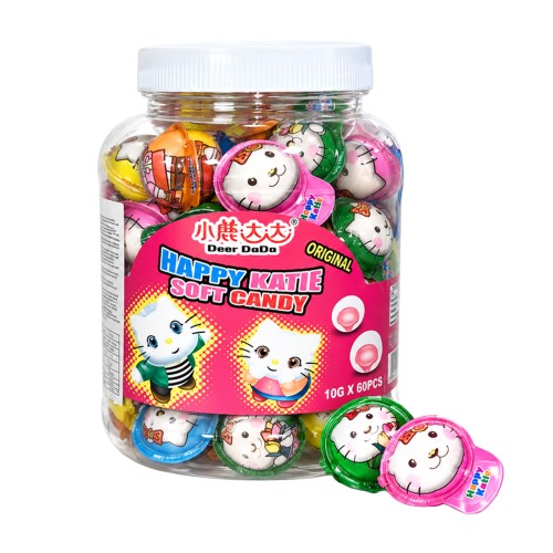 Deer Dada Happy Katie Soft Gummy Candy 10g Żelka "Hello Kitty" o smaku brzoskwini i liczi