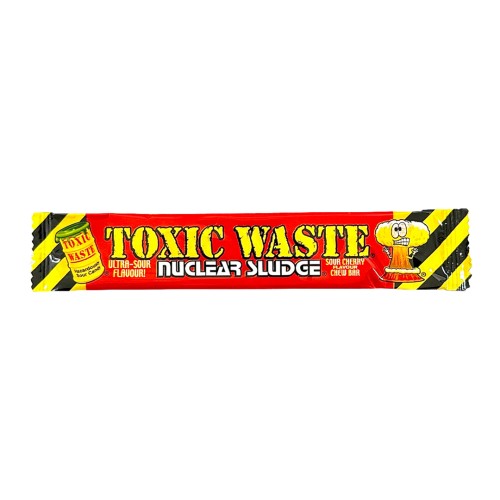 Toxic Waste Nuclear Sludge Cherry Chew Bar 20g Ekstremalnie kwaśna guma rozpuszczalna o smaku wiśniowym