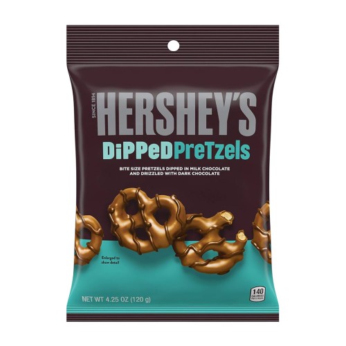 Hershey's Dipped Pretzels Milk Chocolate 120g Precle o smaku mlecznej czekolady