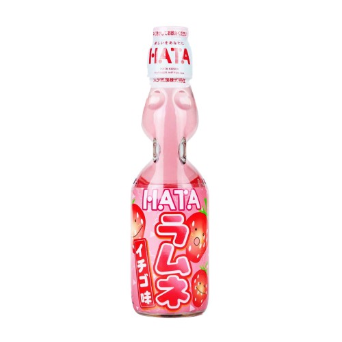 Hata Ramune Strawberry Soda 200ml Japoński napój gazowany o smaku truskawkowym