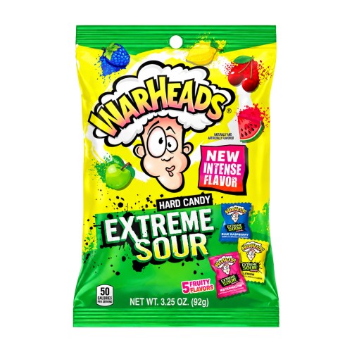 Warheads Extreme Sour 92g Kwaśne landrynki o smaku owocowym