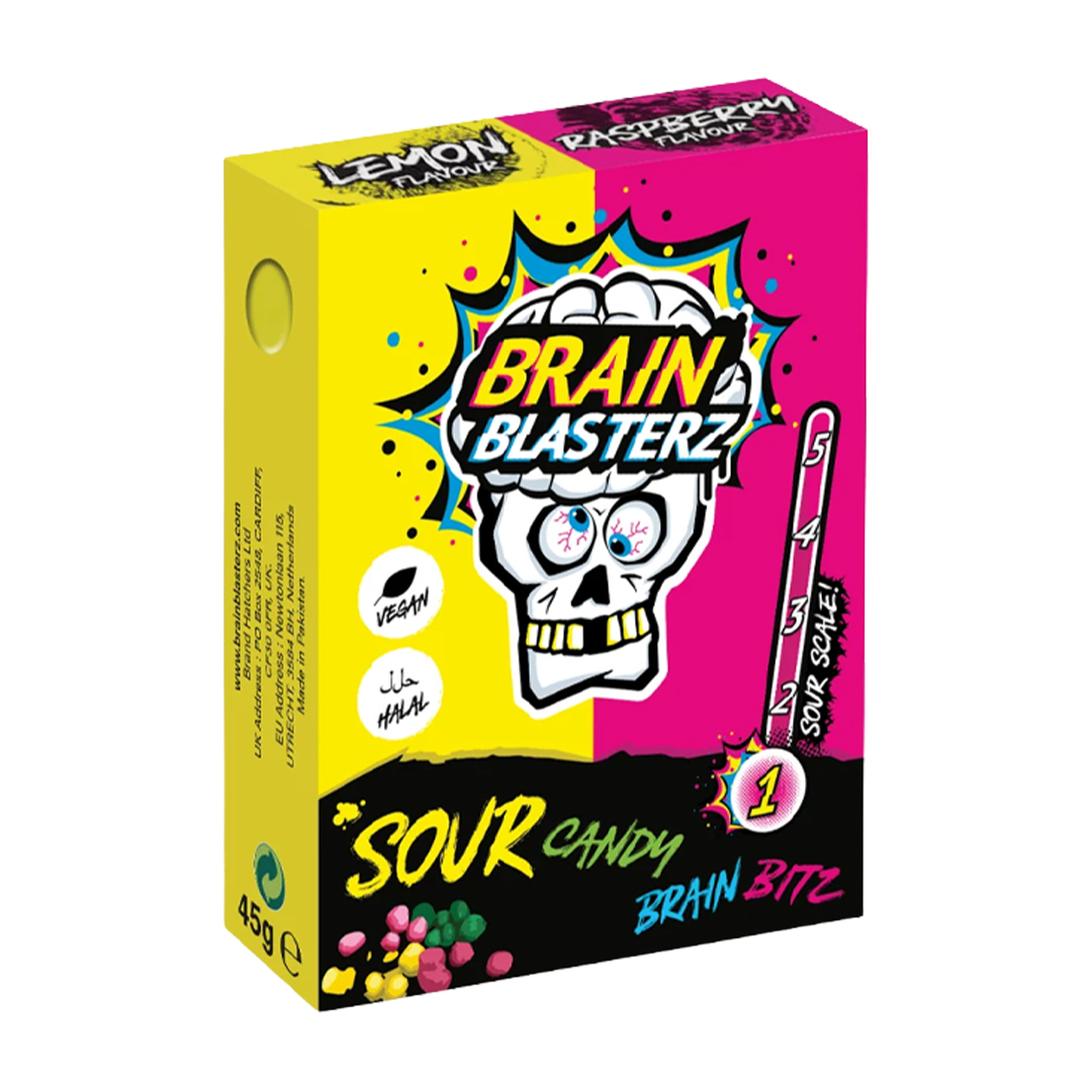 Brain Blasterz Brain Bitz 45g kwaśne cukierki o smaku owocowym