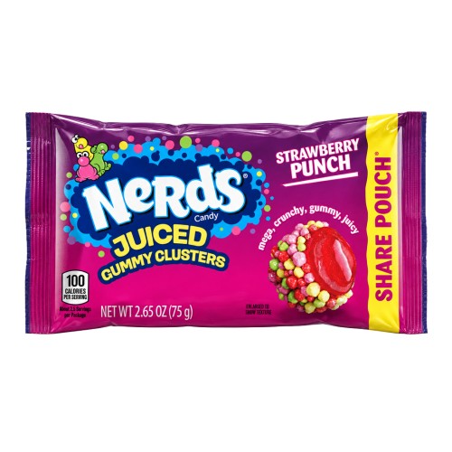 Nerds Juicy Gummy Clusters Strawberry Punch 75g Cukierki o smaku ponczu truskawkowego