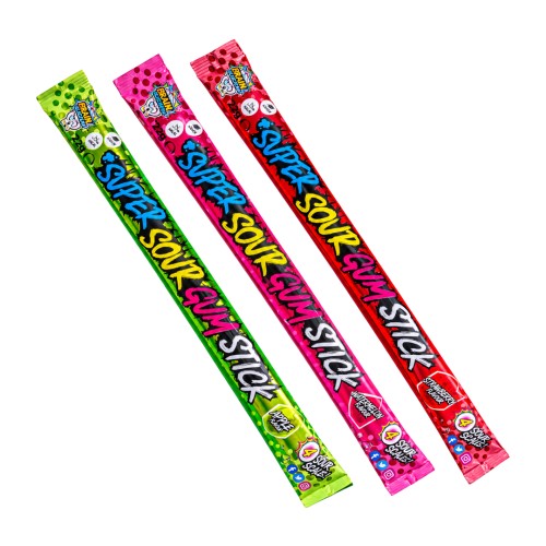 Brain Blasterz Sour Gum Stick 22g Ekstremalnie kwaśna guma do żucia o smaku owocowym