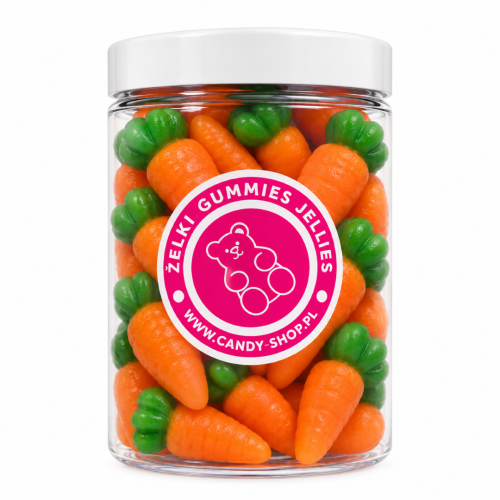 Żelki ''Marchewki'' 200g  o smaku pomarańczowym
