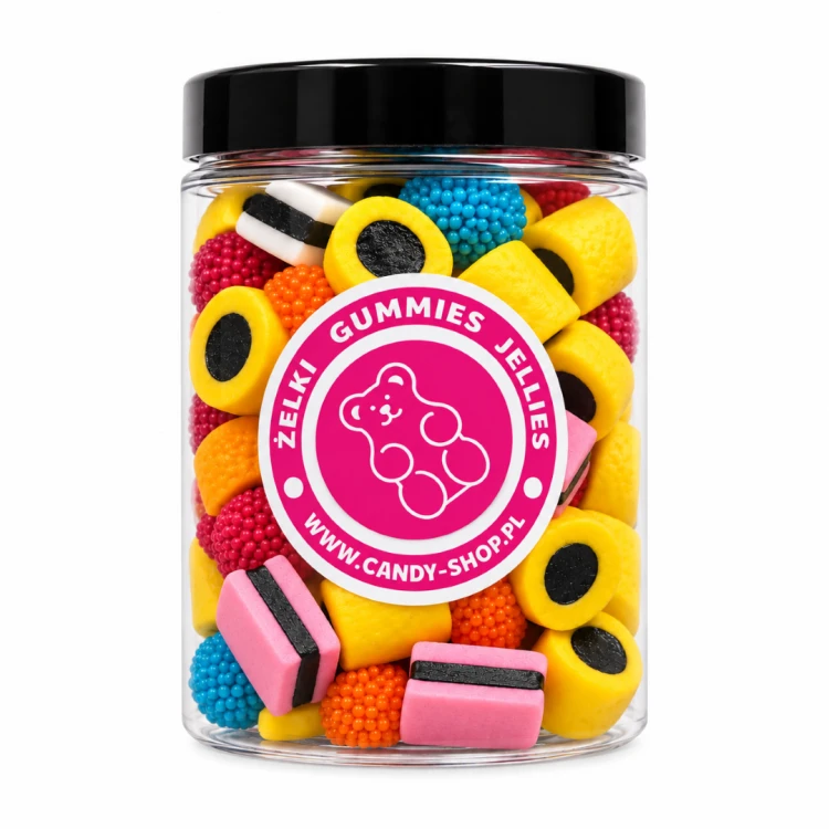 Żelki ''Lukrecjowy Mix''200g  o smaku lukrecjowym