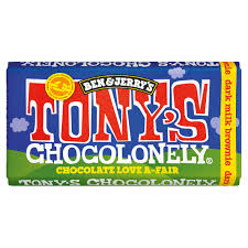 Tony's Chocolonely Donkere Melk Brownie 180g Belgijska ciemna czekolada mleczna  z kawałkami brownie