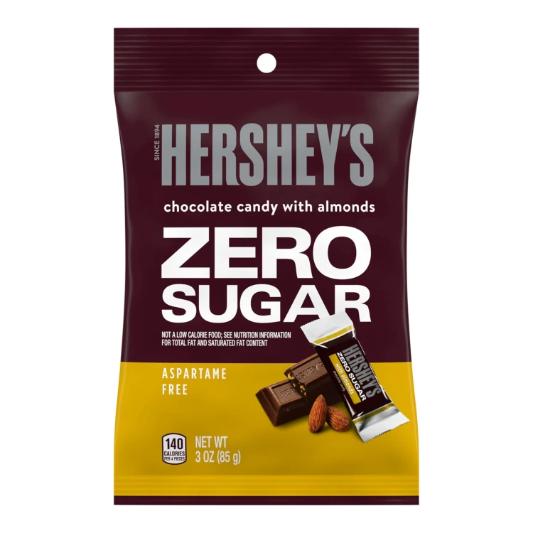 Hershey's Chocolate with Almonds Zero Sugar 85g Czekoladki z migdałami