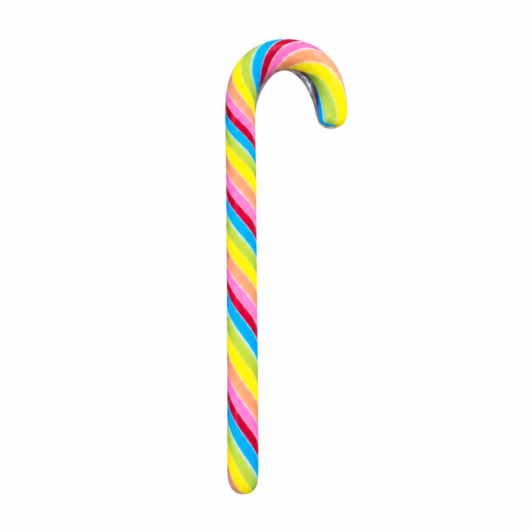 Lizak "Laska Świąteczna" 28g 20cm 75szt. o smaku tutti frutti display