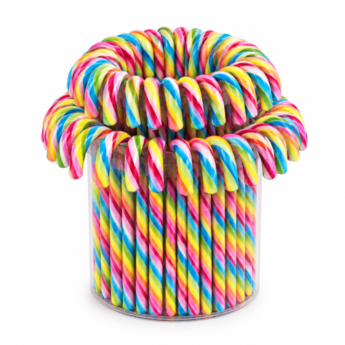 Lizak "Laska Świąteczna" 28g 20cm 75szt. o smaku tutti frutti display