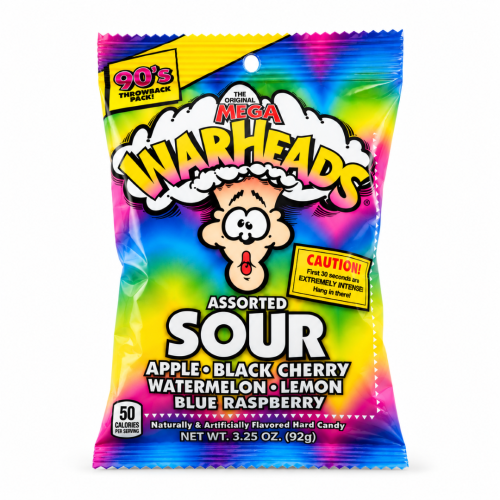 Warheads Extreme Sour 92g Kwaśne landrynki o smaku owocowym