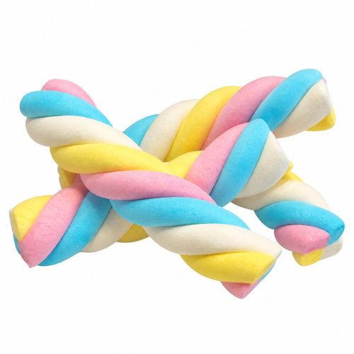 Pianki "Twister 8cm" 850g o smaku  owocowym (125szt.)