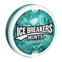 Ice Breakers Wintergreen SUGAR FREE Mints 42g Cukierki do ssania BEZ CUKRU  o smaku miętowym