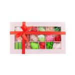 Bombonierka "Świąteczna" Duża Różowa z Żelkami i Piankami 210g