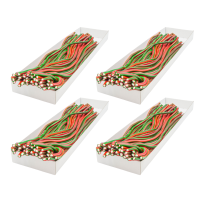 Zestaw 4x Żelki "Mega Kable Mega Żele Duo Truskawka- Arbuz" 3,2kg 40szt. o smaku truskawkowo- arbuzowym