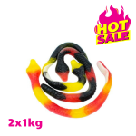 Zestaw 2x Żelki "Węże 23cm" 1kg o smaku owocowym