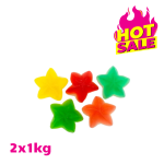 Zestaw 2x Żelki "Tęczowe Gwiazdki" 1kg o smaku owocowym