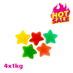 Zestaw 4x Żelki "Tęczowe Gwiazdki" 1kg o smaku owocowym