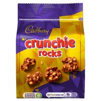 Cadbury Crunchie Rocks 100g Klastry z mlecznej czekolady z płatkami kukurydzianymi i kawałkami przypominającymi plastry miodu