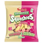 Swizzels Squashies Rhubarb & Custard 120g Żelki piankowe o smaku rabarbaru z waniliowym kremem