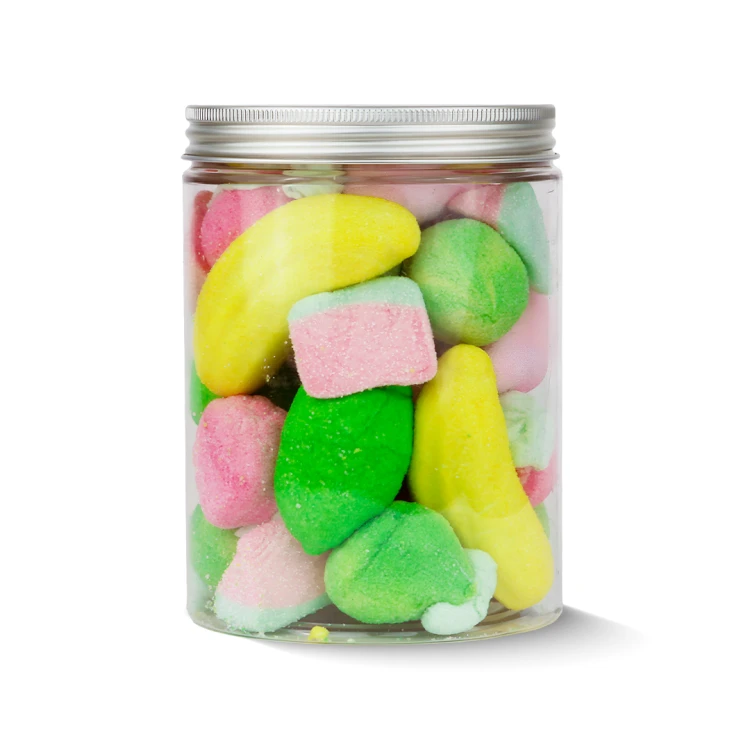 Duży Słoik "Piankowe Owoce - Marshmallow Fruits" z Piankami 300g o smaku owocowym 1000ml