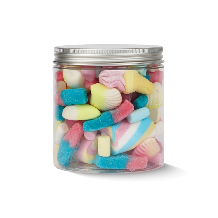 Słoik "Wakacyjny - Summer by the Sea" z Żelkami i Piankami 400g o smaku owocowym 750ml
