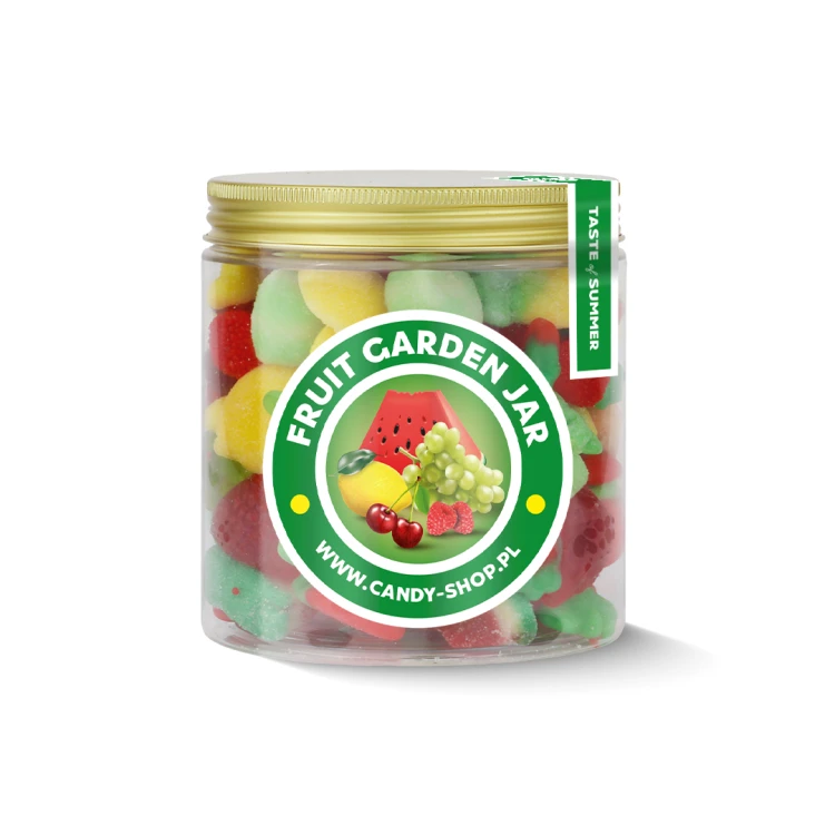 Słoik "Żelkowe Owoce - Fruit Garden Jar" z Żelkami 400g o smaku owocowym 750ml