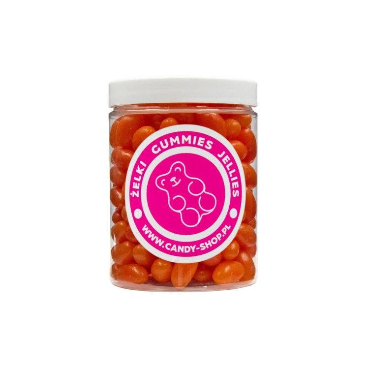 Żelki "Pomarańczowe Fasolki Jelly Beans" 1kg o smaku pomarańczowym