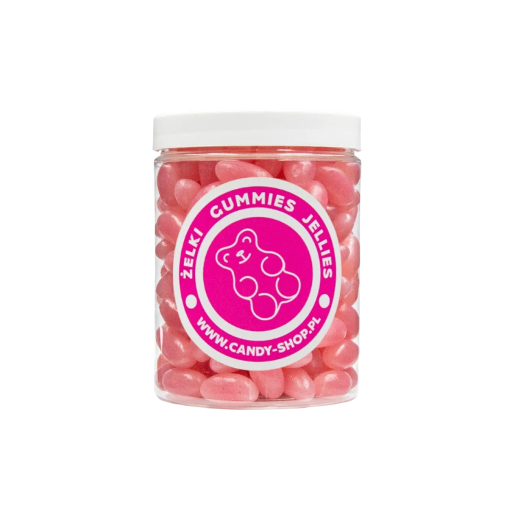 Żelki "Różowe Fasolki Jelly Beans" 1kg o smaku waty cukrowej