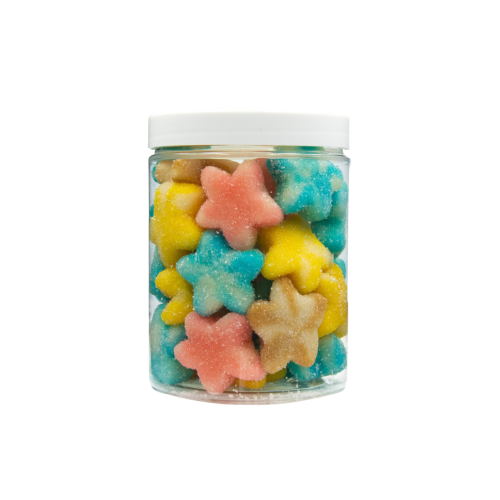 Żelki "Gwiazdki Mix" w cukrze 1kg o smaku jogurtowo-owocowym