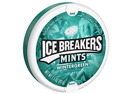 Ice Breakers Wintergreen SUGAR FREE Mints 42g Cukierki do ssania BEZ CUKRU o smaku miętowym