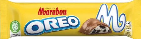 Marabou Oreo 37g Czekolada mleczna z kawałkami ciasteczek kakaowych i kremem o smaku waniliowym
