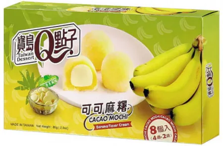 Taiwan Dessert Mico Mochi Banana 80g Tajwański deser o smaku bananowym