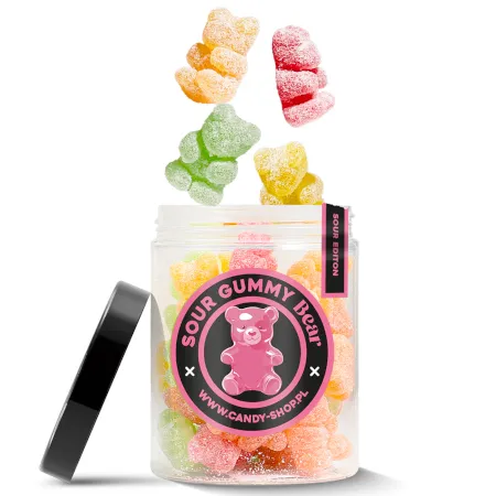 Żelki EKSTRA Kwaśne ''Misie - Sour Edition'' w cukrze 200g o smaku owocowym