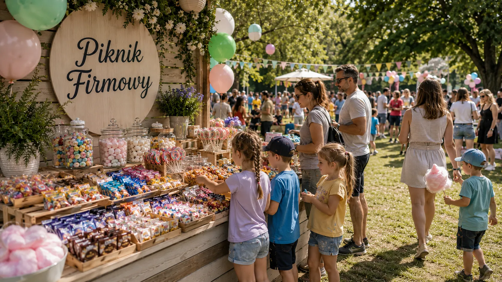 Jakie eventy plenerowe najczęściej wymagają candy baru bez prądu? Przegląd wydarzeń - Integracja na świeżym powietrzu – piknik firmowy i family day pod chmurką
