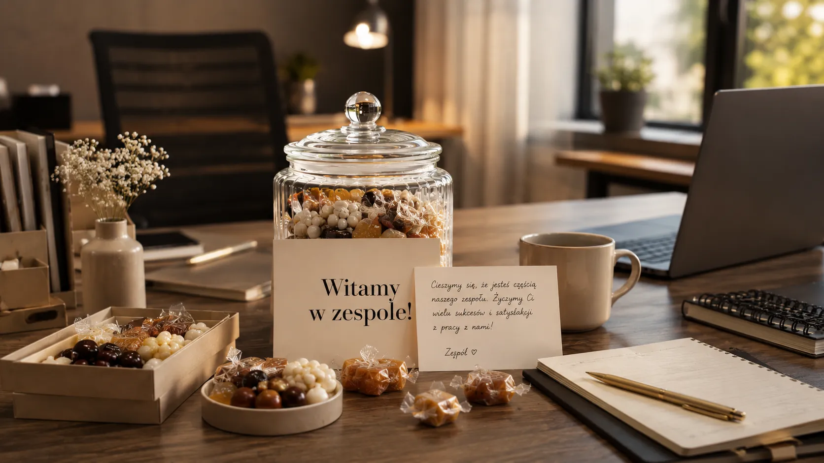 Komu warto wręczyć słodki upominek firmowy? 6 scenariuszy dla firm - Nowy pracownik i jego pierwszy dzień w pracy – welcome pack w ramach onboardingu