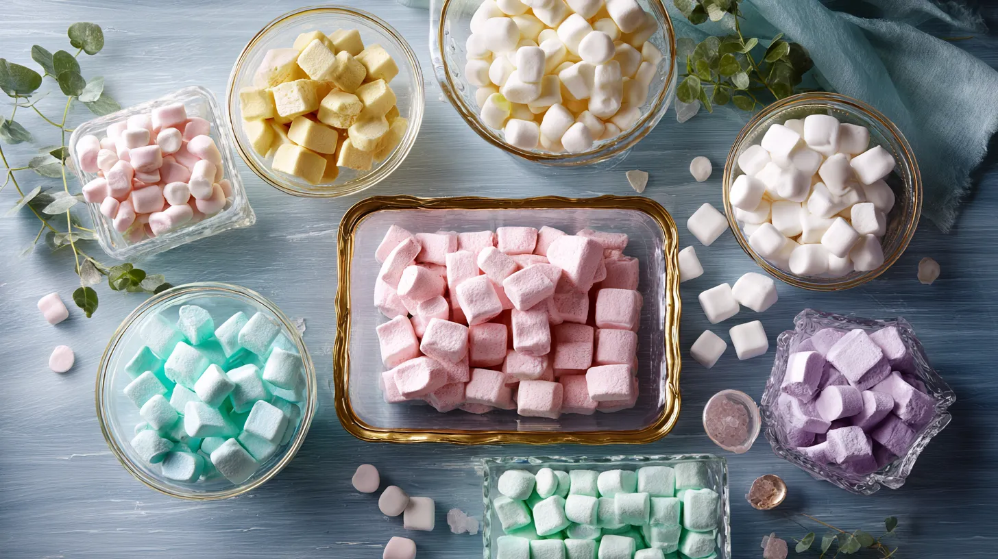 Pianki marshmallow w aranżacji słodkich stołów – inspiracje i możliwości ekspozycji - Pianki marshmallow a fotografia eventowa – jak ułożyć je tak, by świetnie wyglądały na zdjęciach?
