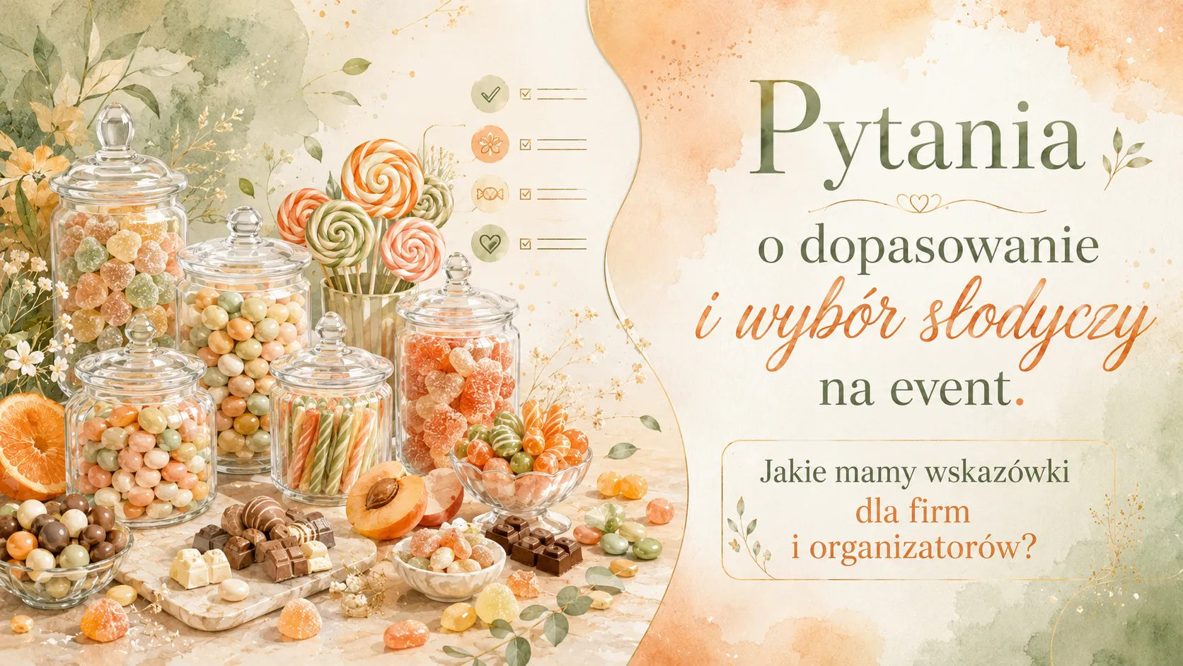 Pytania o dopasowanie i wybór słodyczy na event. Jakie mamy wskazówki dla firm i organizatorów?