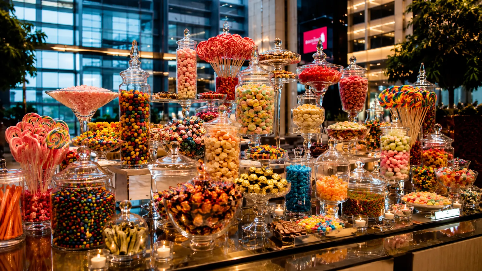 Słodki stół na event firmowy – jak obliczyć ilości i dobrać asortyment z hurtowni na eventowy candy bar?