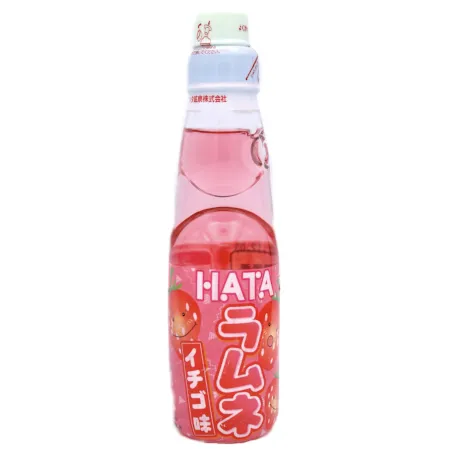 Hata Ramune Strawberry Soda 200ml Japoński napój gazowany o smaku truskawkowym