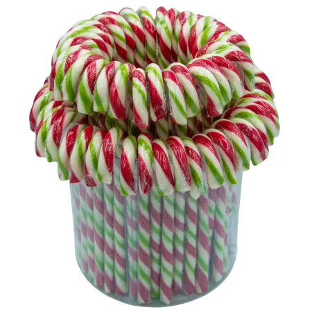 Lizak ''Laska Świąteczna'' 28g 20cm 75szt. o smaku jabłkowym display