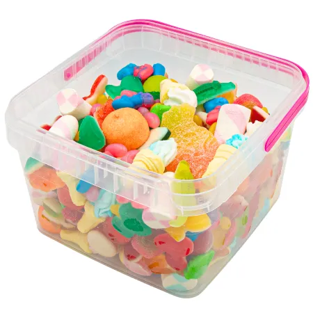Mix Żelek i Pianek ''Happy Kids'' w wiaderku 1,5kg o smaku owocowym Słodycze Dla Dzieci Prezent