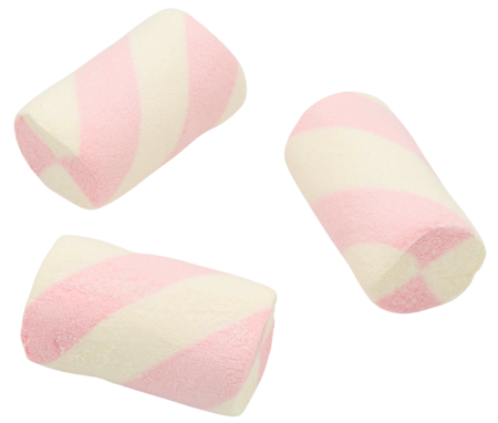Pianki ''Twist Biało-Różowy'' 100g o smaku owocowym