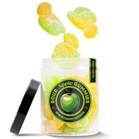Żelki EKSTRA Kwaśne ''Jabłka - Sour Edition'' w cukrze 200g o smaku jabłkowym