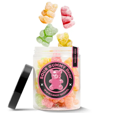 Żelki EKSTRA Kwaśne ''Misie - Sour Edition'' w cukrze 200g o smaku owocowym
