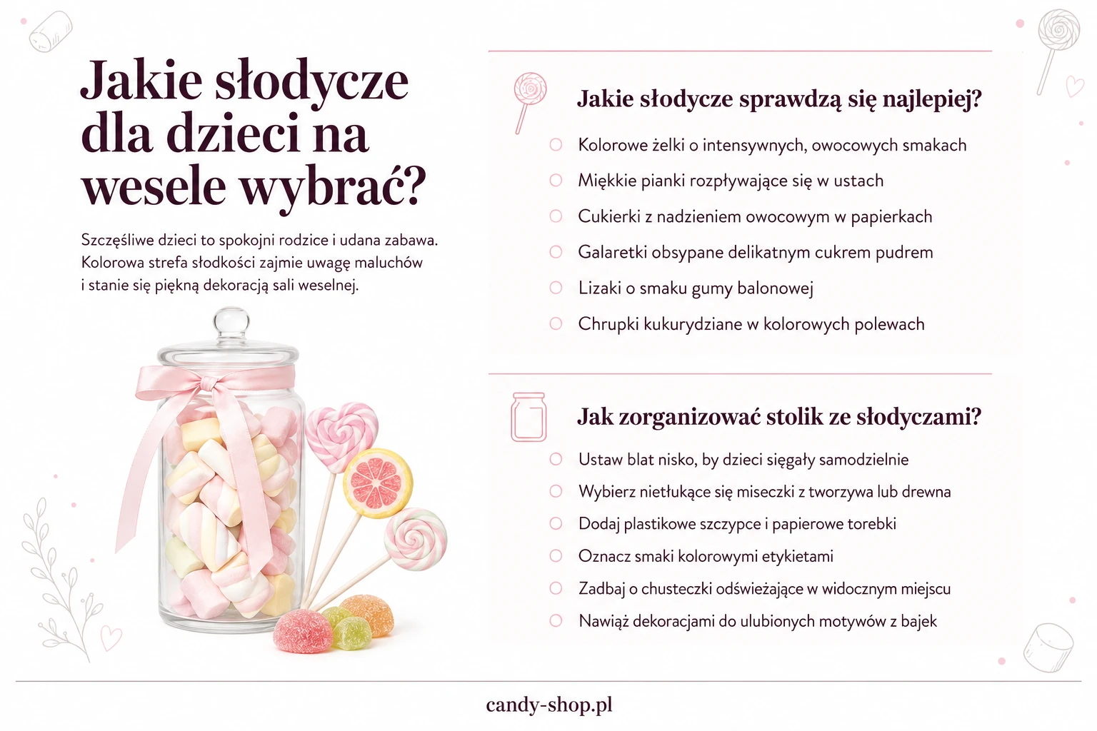 Jakie słodycze dla dzieci na wesele wybrać?