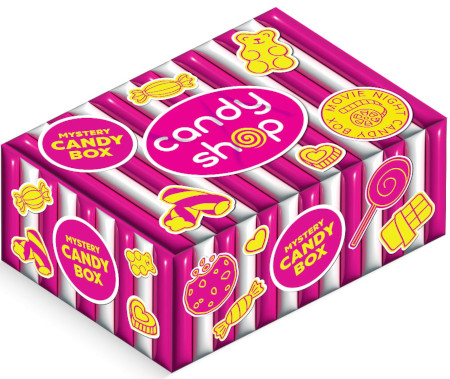 Movie Night Candy Mystery Box Pudełko Niespodzianka na Wieczór Filmowy Surprise Box
