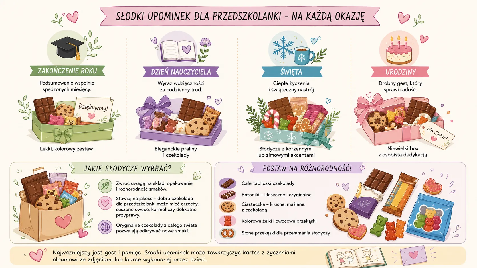 Słodki upominek dla przedszkolanki - na każdą okazję